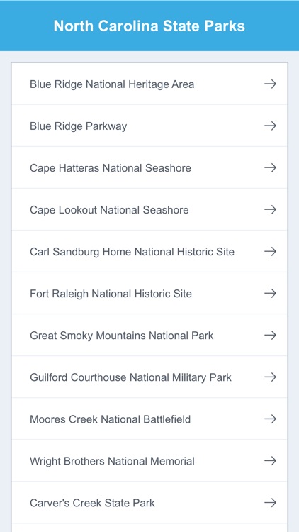 North Carolina National Parks & State Parks