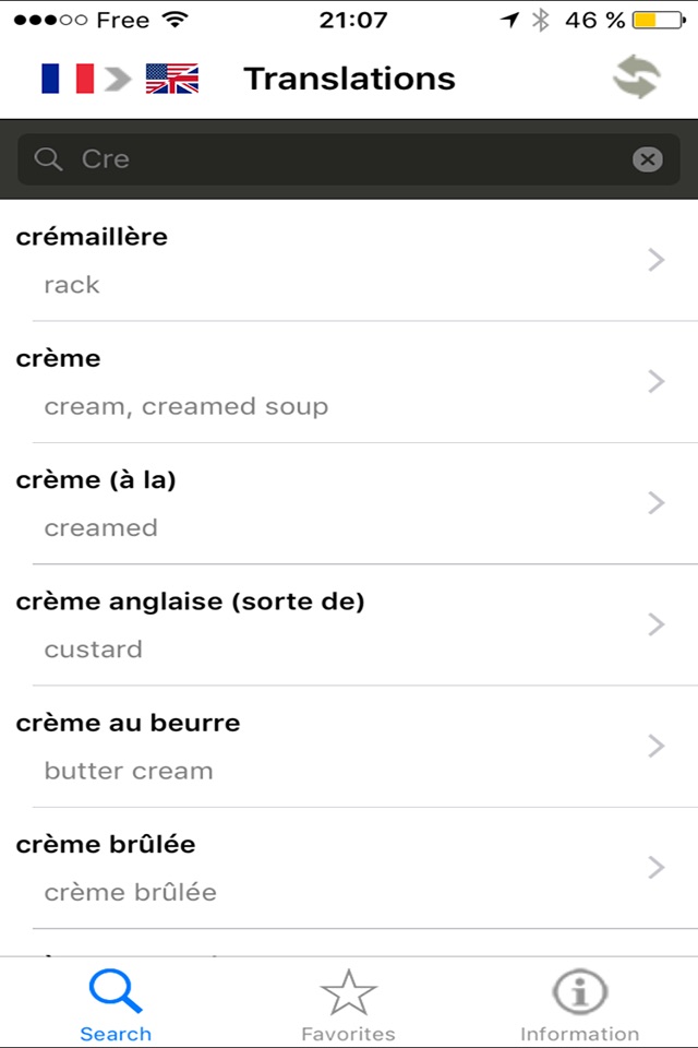 Dictionnaire des termes de Cuisine - Français/Anglais screenshot 3