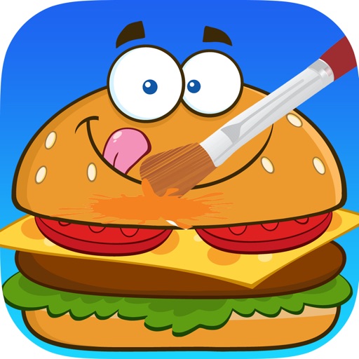 Food Coloring Book Simple Painting Games for Kids Icon