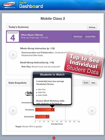 READ 180 NG Teacher Dashboard screenshot 4