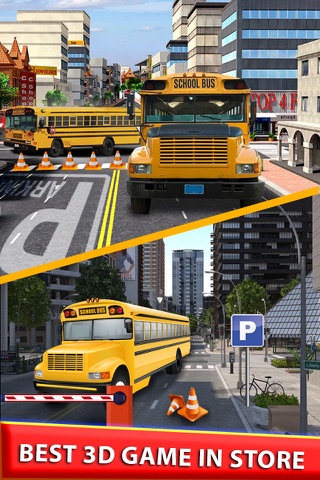 Driving School Bus Parking 2016 - Real Driving Test Career Simulator Game screenshot 2
