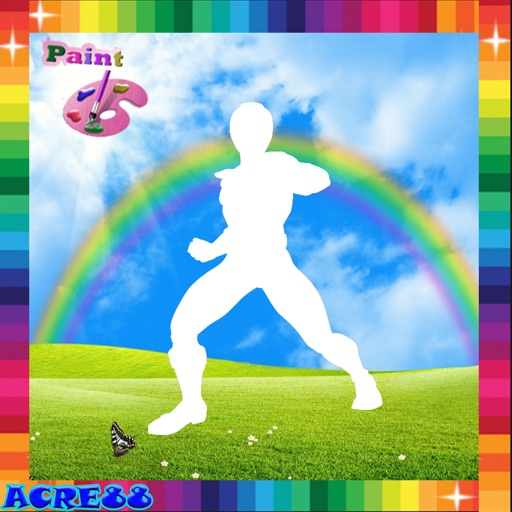 Paint Kids Power Rangers Team Edition iOS App