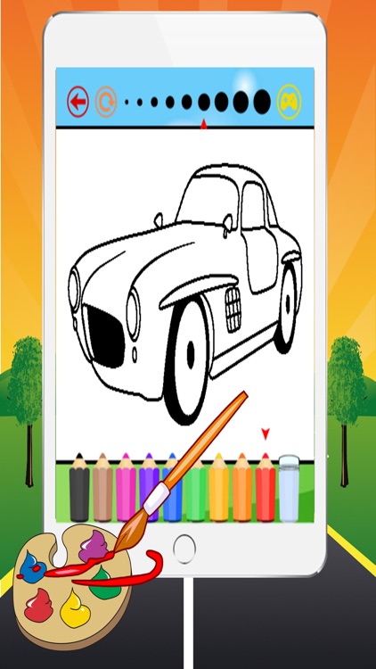 Car Coloring Book - All in 1 Vehicle Drawing and Painting Colorful Page Free For Kids Game screenshot-4