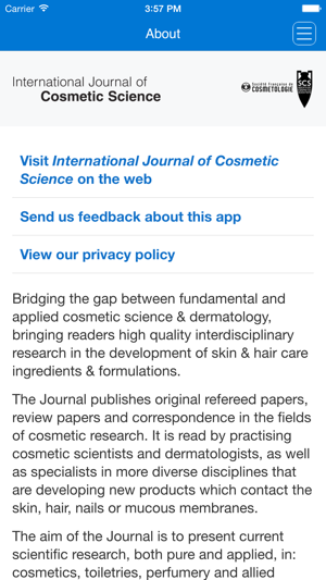 International Journal of Cosmetic Science(圖1)-速報App