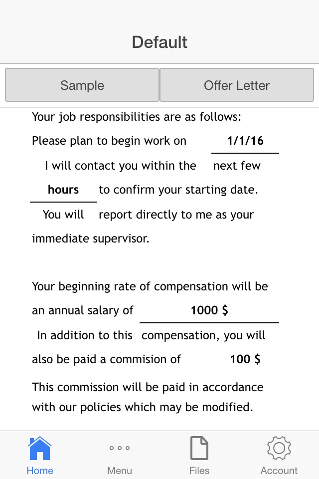 Job Offer Letter screenshot 2