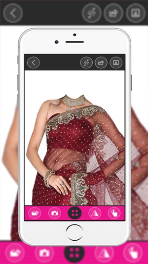 Indian woman Saree Photo Suit : Lehenga Choli Saree Photo Mo(圖3)-速報App