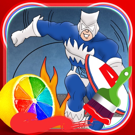 Coloring Book Game: Captain America Edition icon