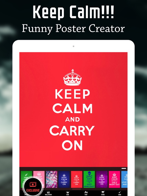 keep calm funny poster