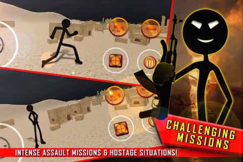 Death Zone For Stickman Commando Strike Mission screenshot 4