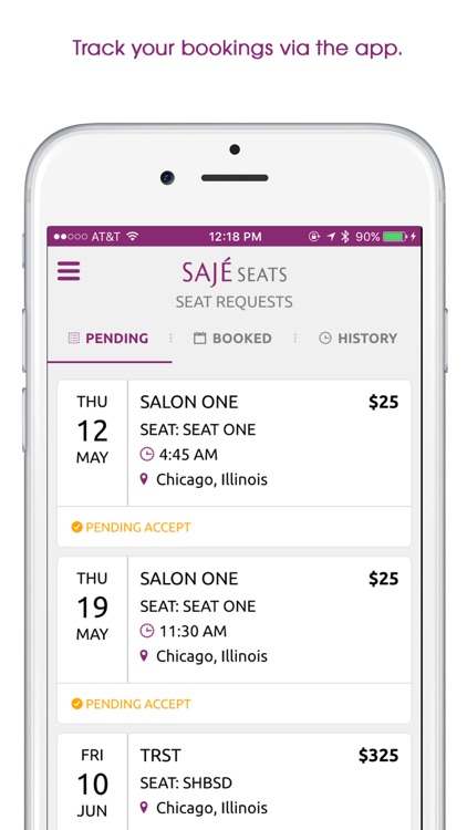 Sajé Seats - Find local rental salon seats screenshot-4