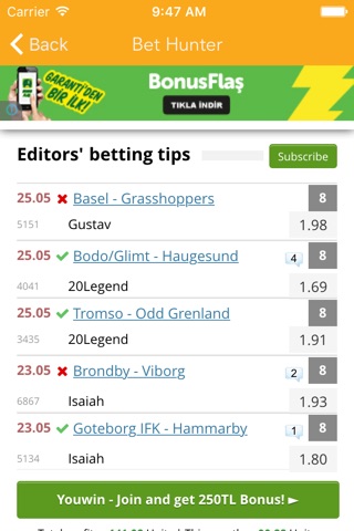 Bet Hunter - Betting Tips Free Sport Tipster Winning Prediction Live Score screenshot 4