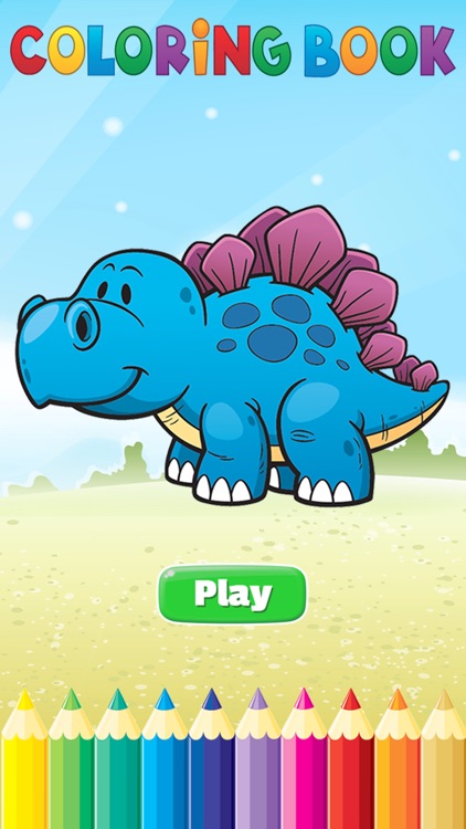 Dinosaur Dragon Coloring Book - Dino drawing for kid free, Animal paint and color games HD for good kid screenshot-4