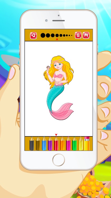 Mermaid Coloring Book - Educational Coloring Games Free ! For kids and Toddlers