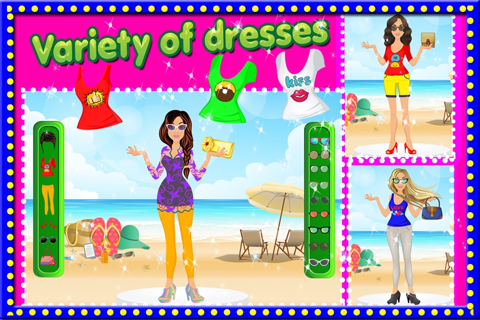 Princess Summer Dress up- Free Celebrity Fashion Design glamour game for Girls,Kids & teens screenshot 2