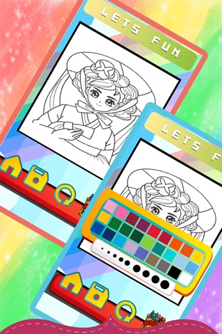 Princess Coloring Pages Draw Anime Harajuku Style screenshot 4