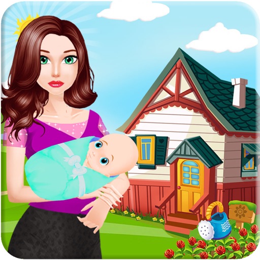 Mother Feeding And Care Baby Icon