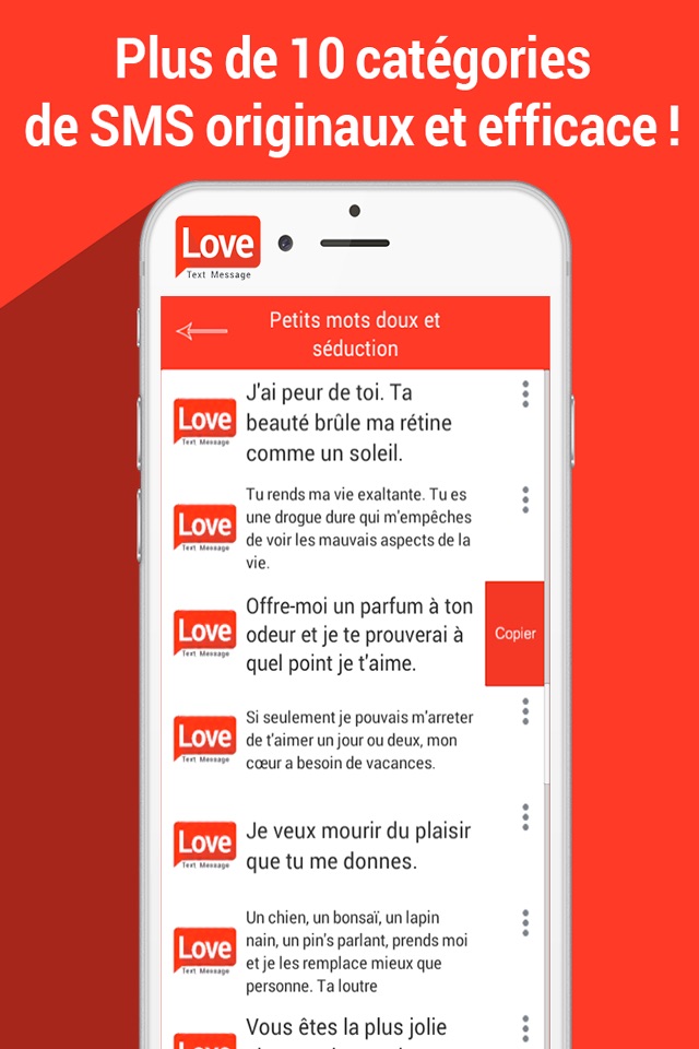 Love SMS - Idée de message romantique d'amour secret screenshot 3