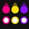 Color Swipe Dots - Switch the circle color to match the dot colors, addictive free puzzle game with tons of levels and styles