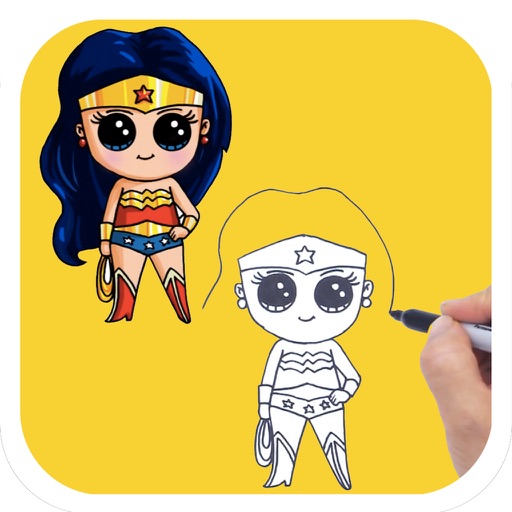 How to Draw Super Heroes Cute and Easy iOS App