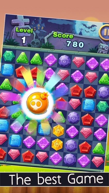 Zombie Jewels Link Eaten - Jewels Connect Match 3