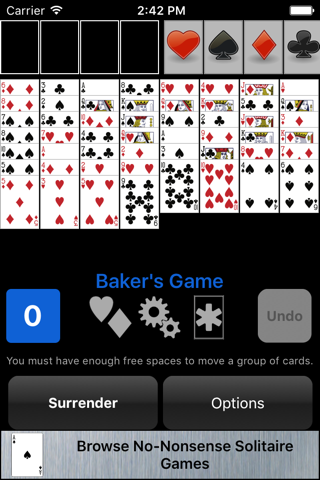 Baker's Game Solitaire screenshot 2
