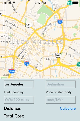 eCar Trip Cost Calculator screenshot 2