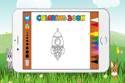 World Rocket Coloring Book for Kids Game Free screenshot 3