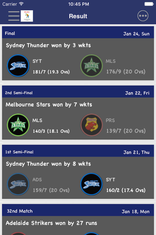 BBL Woman 2016 Unofficial  - Schedule,Live Score,Today Matches screenshot 3