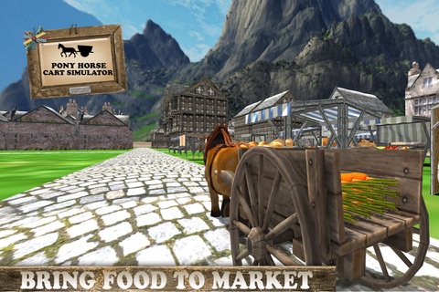 Pony Horse Cart Adventure Simulator 2016-Transport Fruits and Vegetables from Farm to City screenshot 3