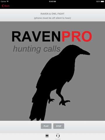 REAL Raven Hunting Calls -- 7 REAL Raven CALLS & Raven Sounds! - Raven e-Caller - Ad Free - BLUETOOTH COMPATIBLE screenshot 3