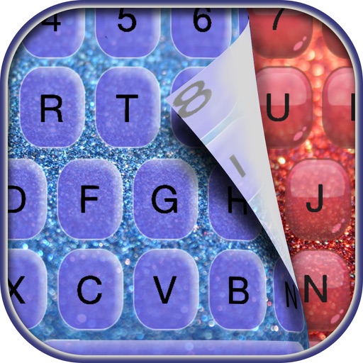 Glitter Keyboard Skins – Customize Keyboards with Glowing Backgrounds, New Emoji.s and Fonts Icon