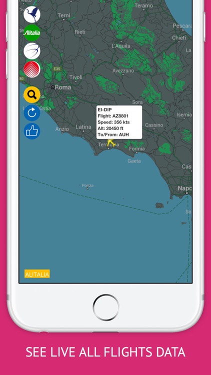 Italy Flights : Alitalia, Meridiana Flight Tracker & Air Radar