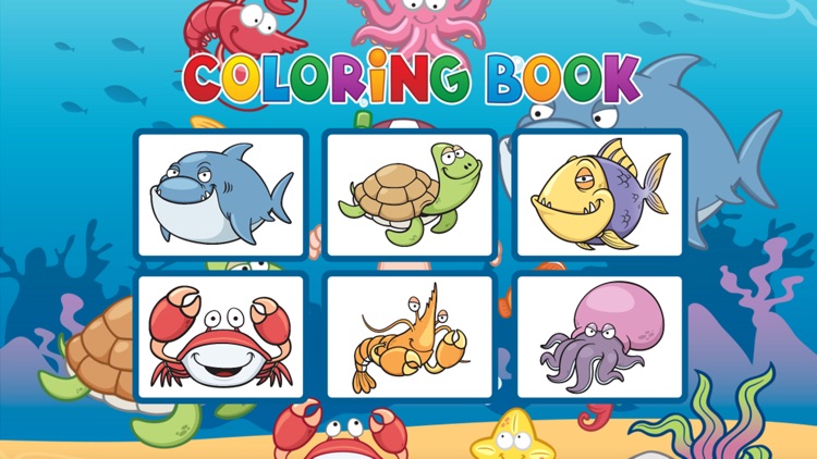 Sea Animals Coloring Book - Painting Game for Kids