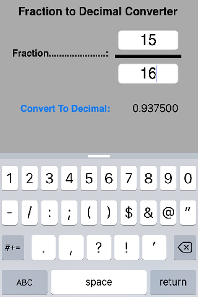 Decimal To Fraction Converter screenshot 2