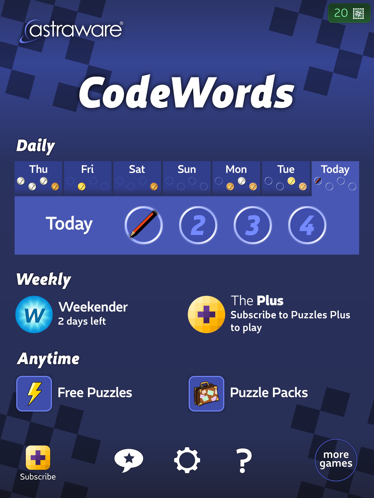 Astraware CodeWords screenshot 2