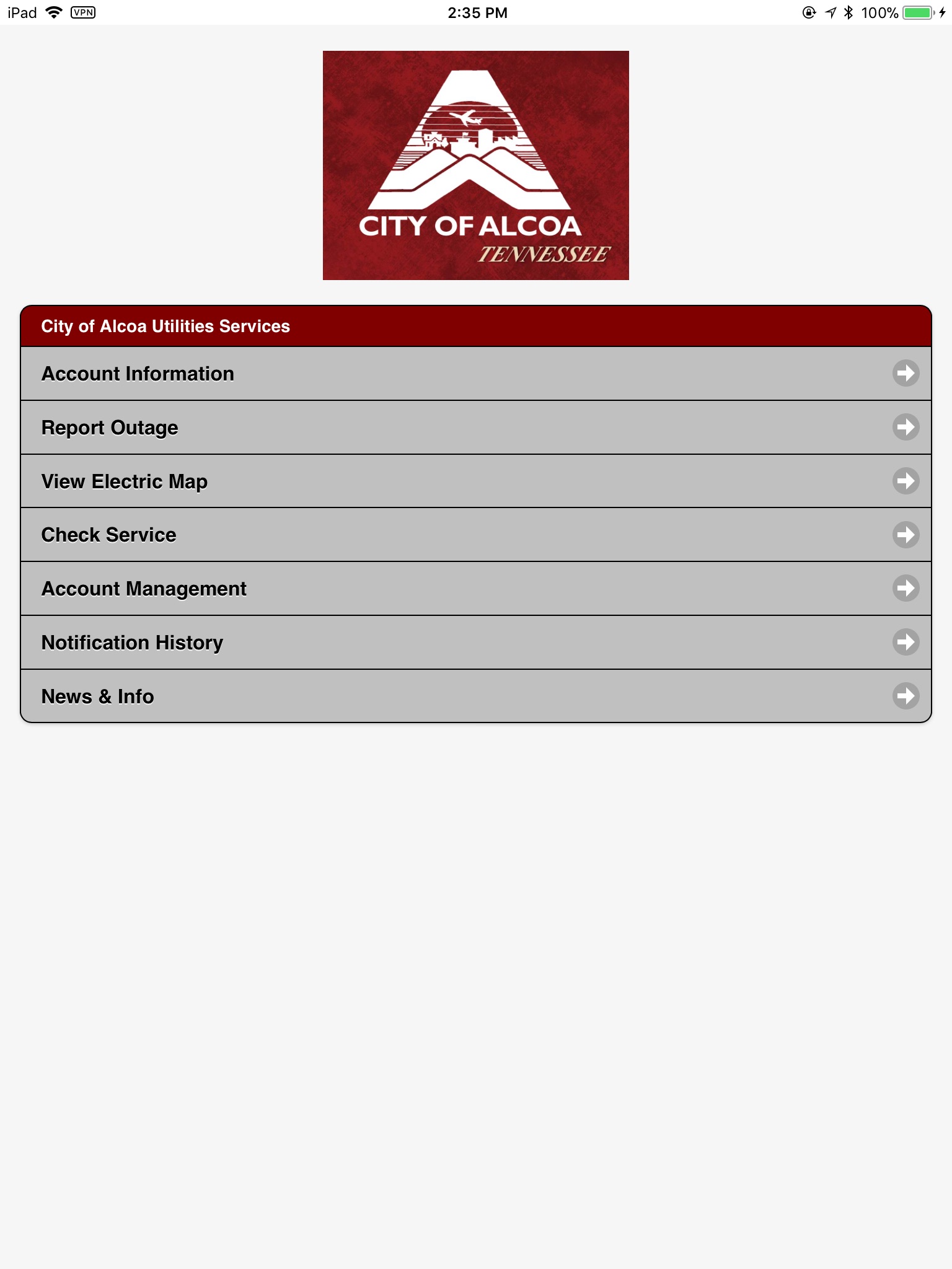 Alcoa Outage screenshot 2