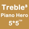 Piano Hero Treble 5X5 - Playing The Piano And Sliding Number Block