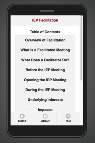 IEP Facilitation screenshot 2