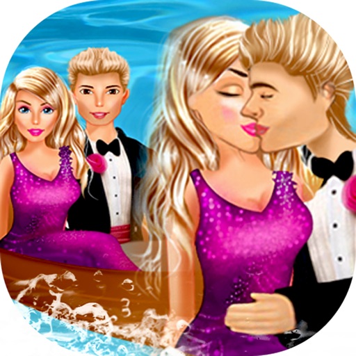 Couple Boat Kissing Icon