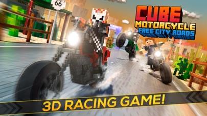 Cube Motorcycle City Roads: Free Block Racing Games Edition 1.0.2 IOS -