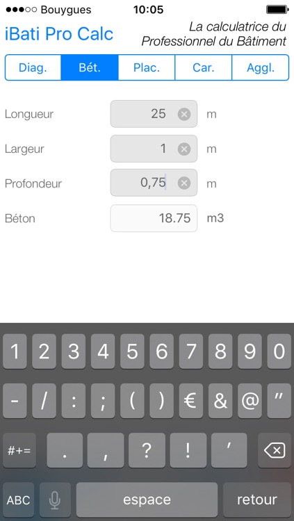 iBati Calc - Calculatrice pour professionnels du Bâtiment