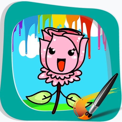 Rose Kids Coloring Best Version icon