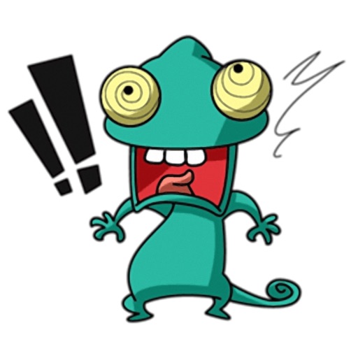 Naughty Chameleon - Cute stickers for iMessage