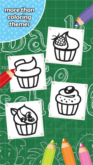 Cupcake Coloring Book Kids Game 1.0 IOS -