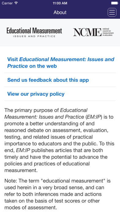 How to cancel & delete Educational Measurement: Issues and Practice from iphone & ipad 2