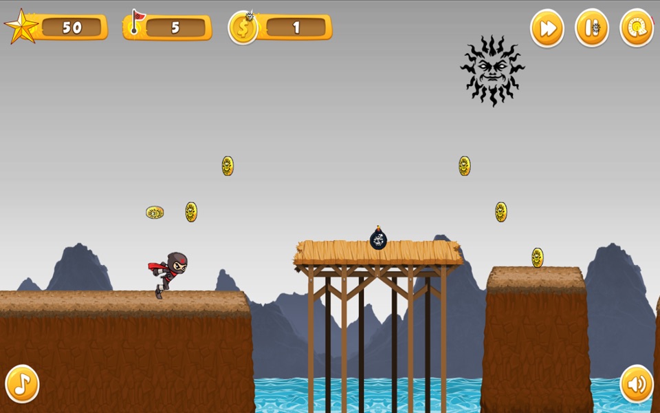 Skillful Run And Jumping Ninja Jump Deluxe Games screenshot 2