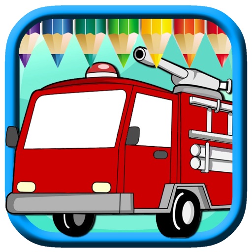Fire Truck Driver Game For Coloring Page Version Icon