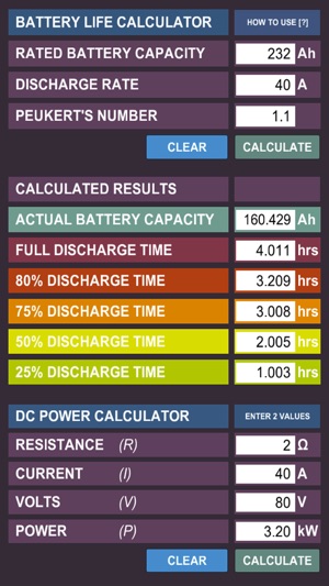 DC Battery Life Calculator(圖2)-速報App