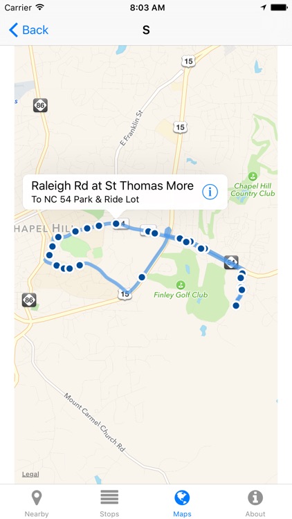 Chapel Hill Transit Now - Real-time Transit Arrivals screenshot-3