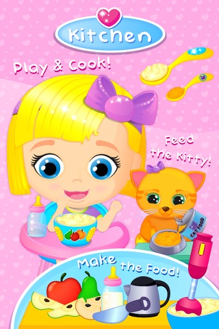 Lily & Kitty Baby Doll House - Little Girl & Cute Kitten Care screenshot 3